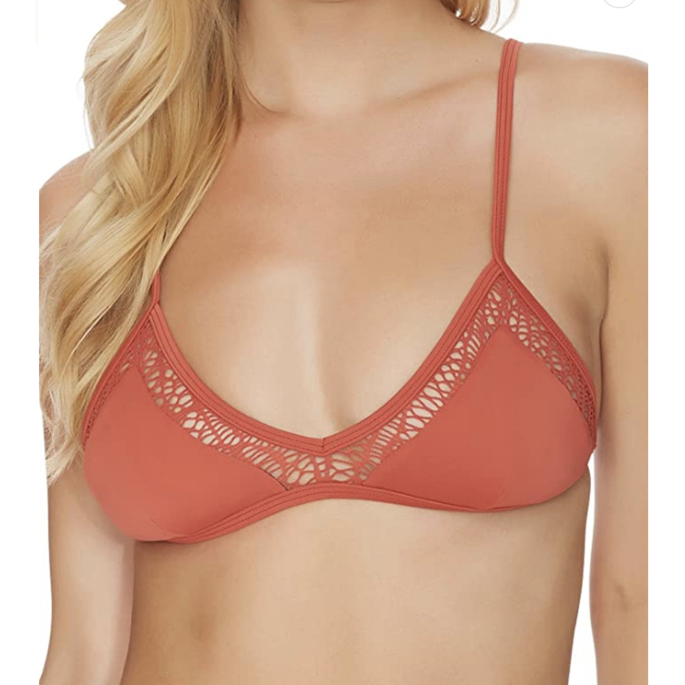 Reef Junior's Latigo Fixed Triangle Bikini Top - Tan Rust - JR Size XS